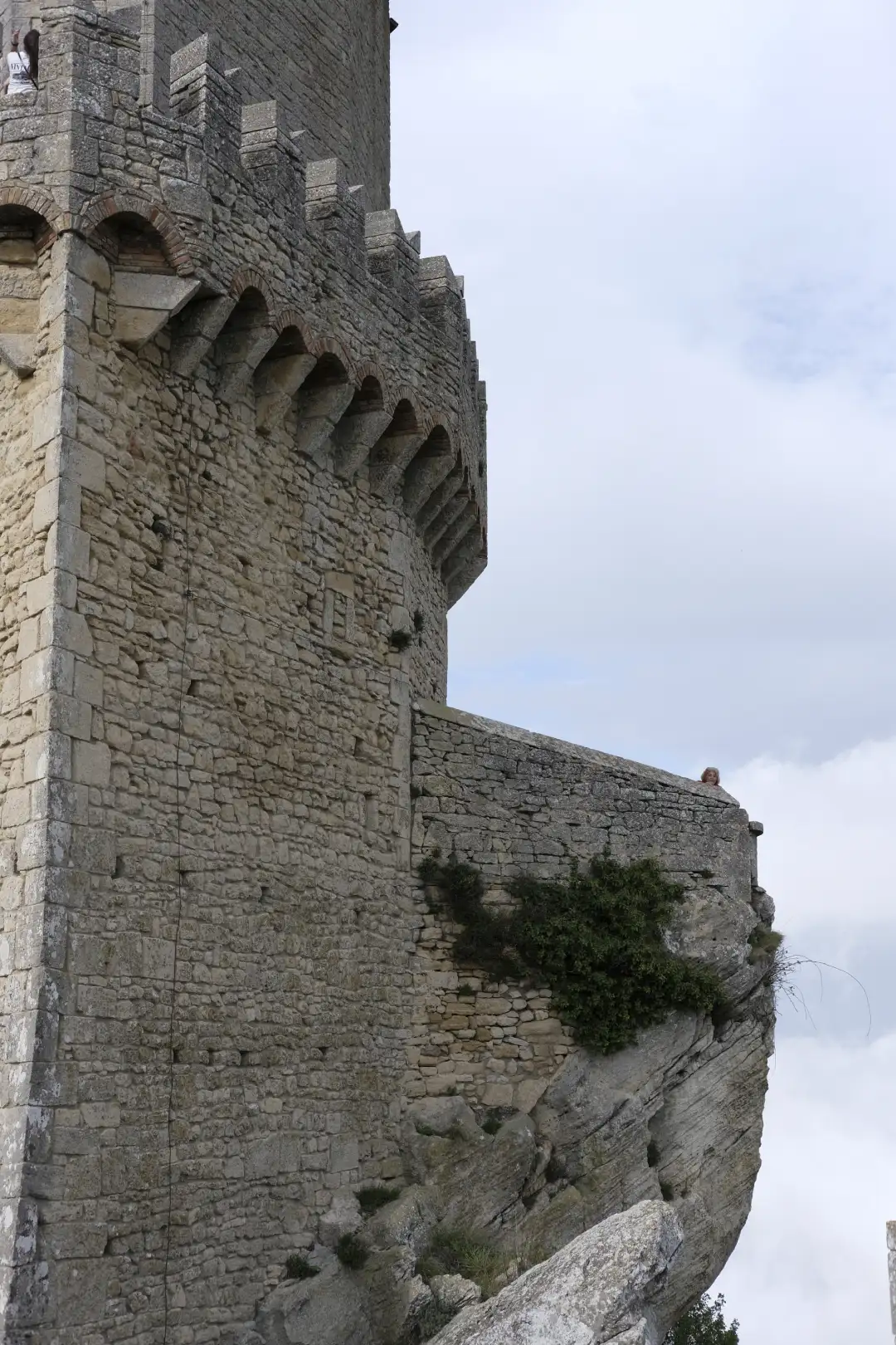 The side of a castle floating within the clouds. Created and photographed by Hiroku